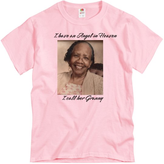 Pink tee w/granny graphic Pink tee w/granny graphic