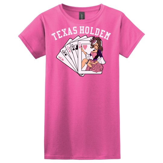 Pink Texas Holdem Poker Girl T-Shirt