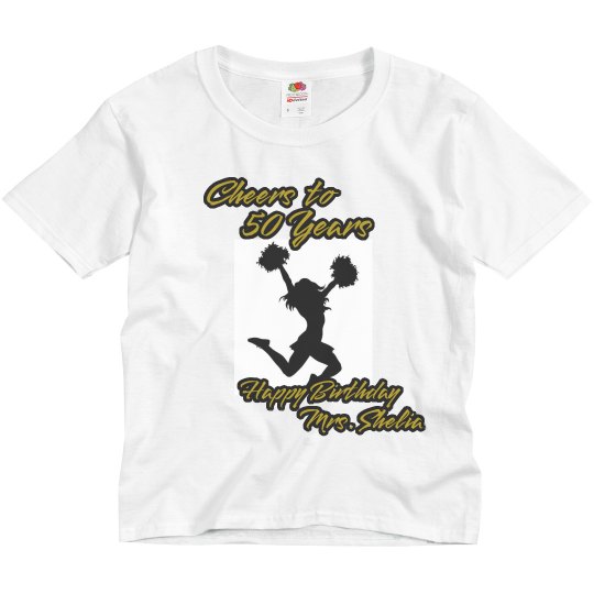 Pink Youth Cheer (Mrs. Shelia) Birthday Shirt Pink Youth Cheer (Mrs. Shelia) Birthday Shirt