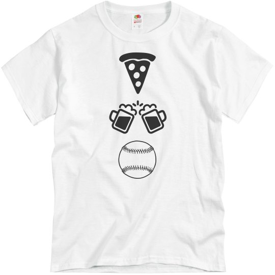 Pizza, Beer, Baseball Men's T-Shirt
