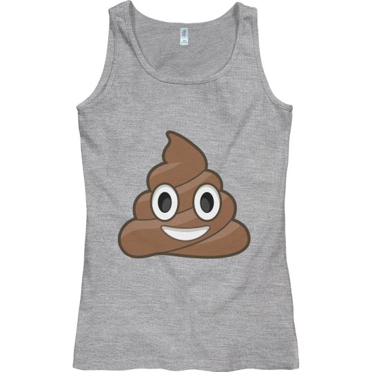 poo emoji tank pink