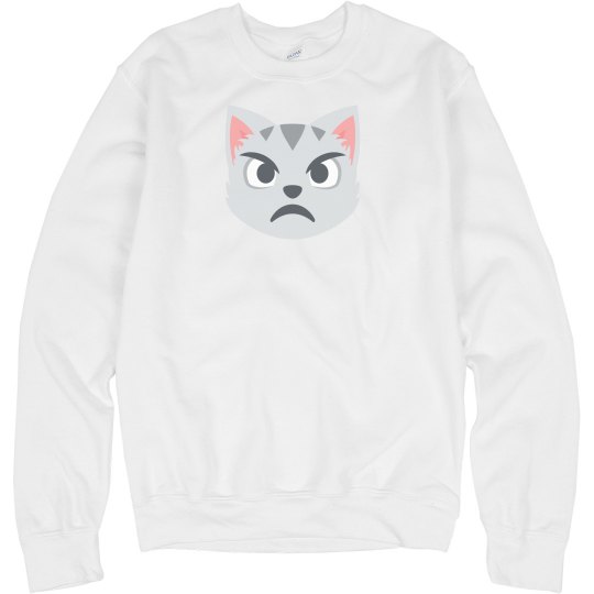 Pouting Cat Face Unisex Sweatshirt 
