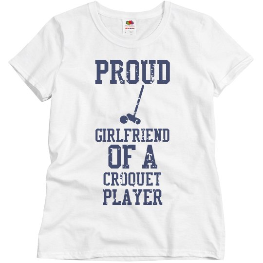 Proud girlfriend of a croquet player