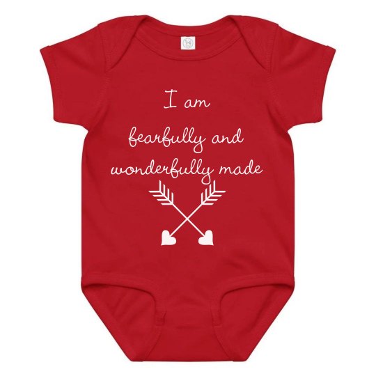 Psalm 139:14 Onesie for Girls