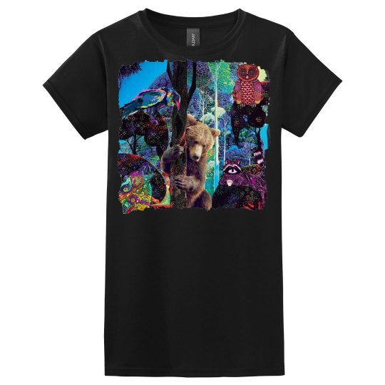 Psychedelic Bear Ladies T-Shirt