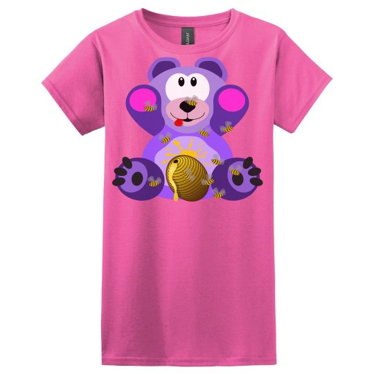 Purple Bear w/ Honey Bees