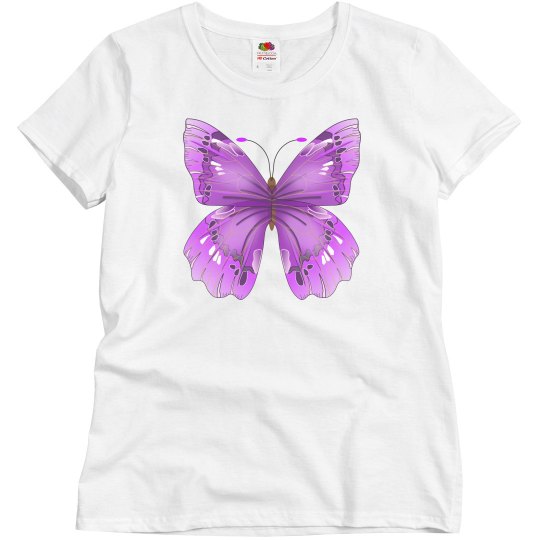 Purple Butterfly Tee