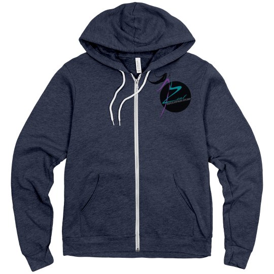 Purple Full Zip Hoodie with Side Zeal Logo