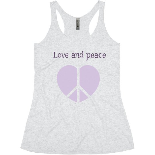 Purple love peace ladies top Purple love peace ladies top