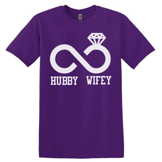 Purple tee w/white verbiage 