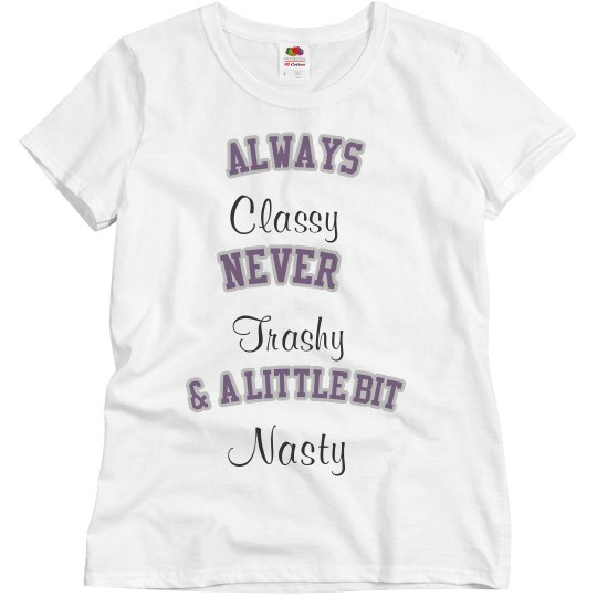 purp/silv/blk tshirt