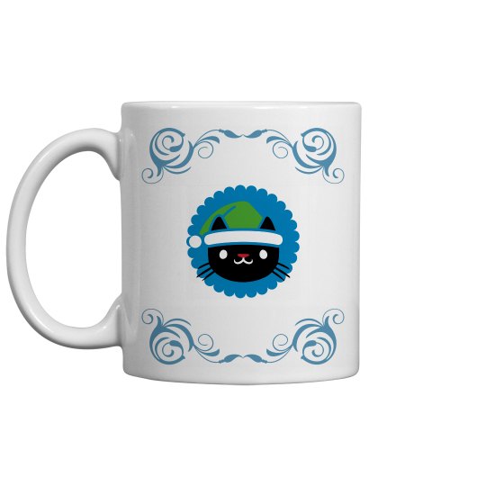 Purrfect Xmas blue mug Purrfect Xmas blue mug