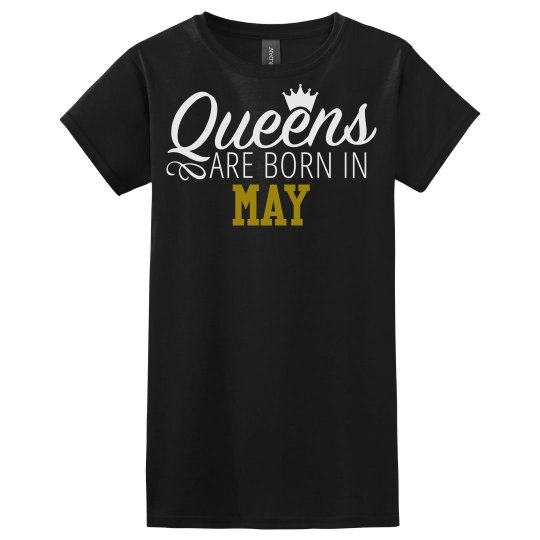 Queen Are Born Tee- Black