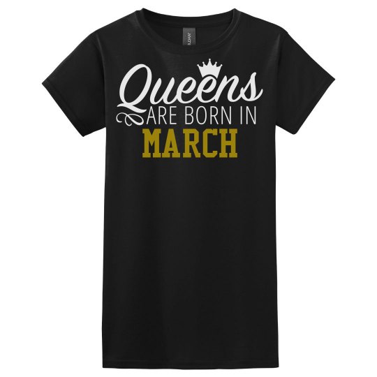 Queen Are Born Tee- Black