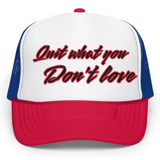 Quit what you don't love SNAPBACK