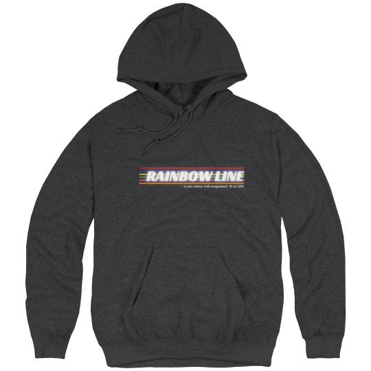 rainbow line hoodie