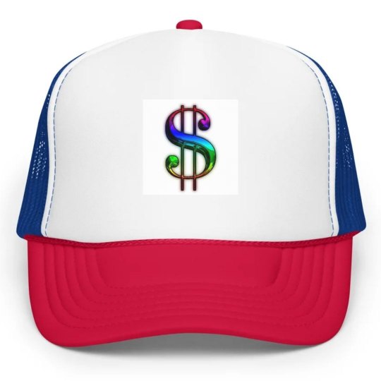 Rainbow money sign hat