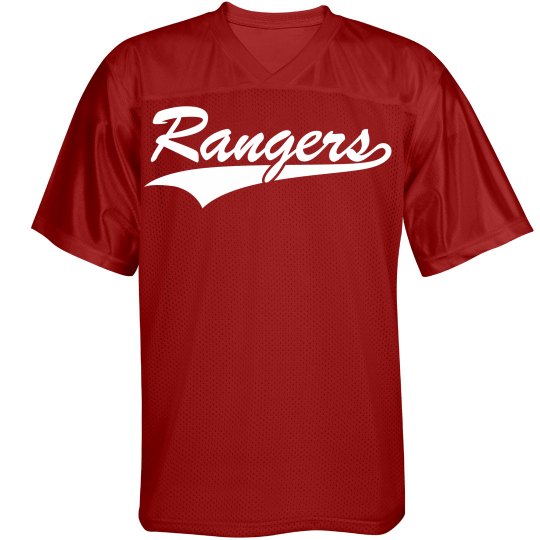 Rangers custom name and number sports jersey
