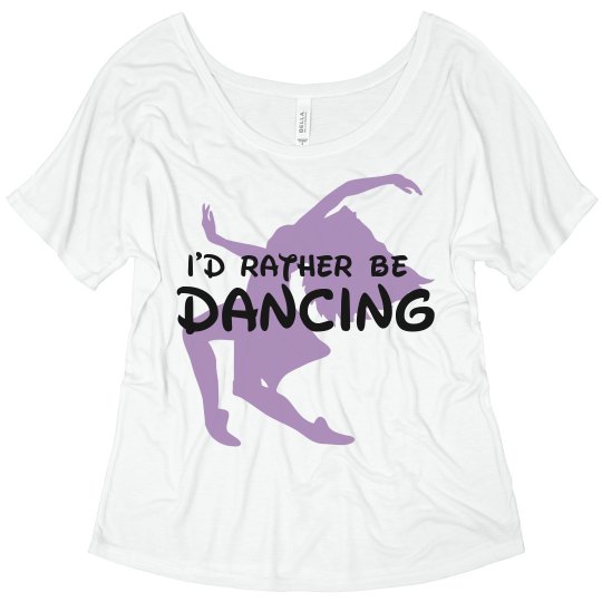 Rather be dancing adult shirt 