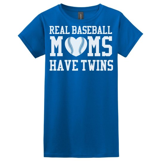 Real Baseball Moms Have Twins Custom Baseball Shirt Real Baseball Moms Have Twins Custom Baseball Shirt