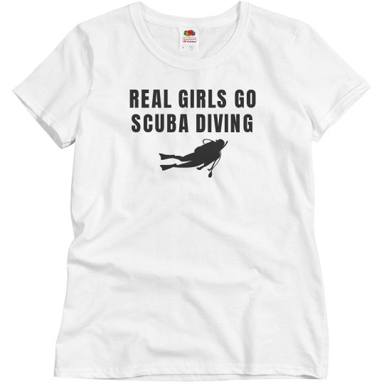 Real girl go scuba diving