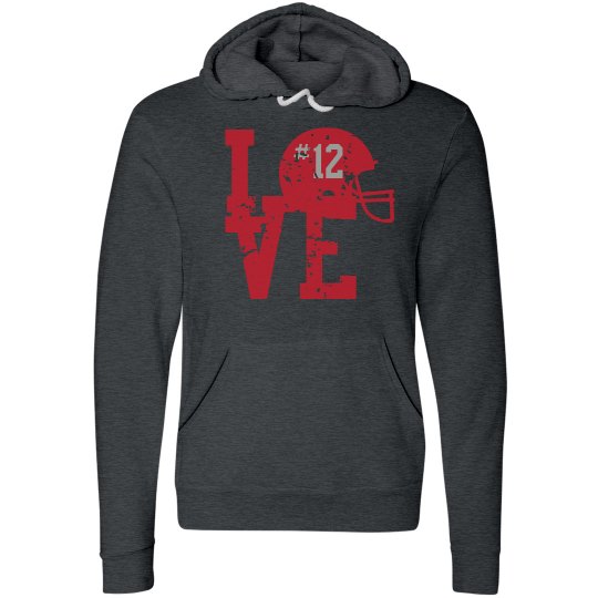Red & Black Football Love Red & Black Football Love