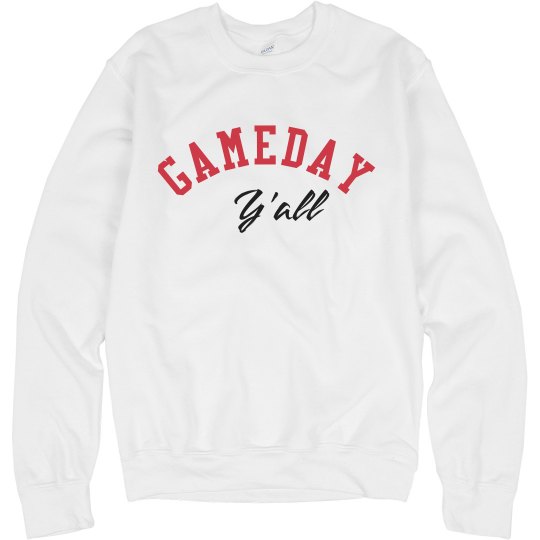 Red Black Gameday Y'all sweatshirt