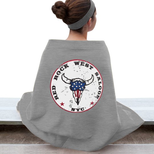 Red Rock West Saloon Motorcycle /Throw Blanket