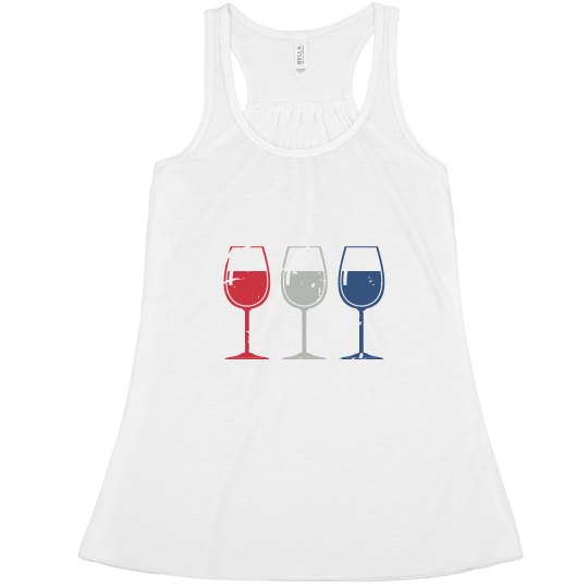 Red Wine & Blue Independence Day Tank