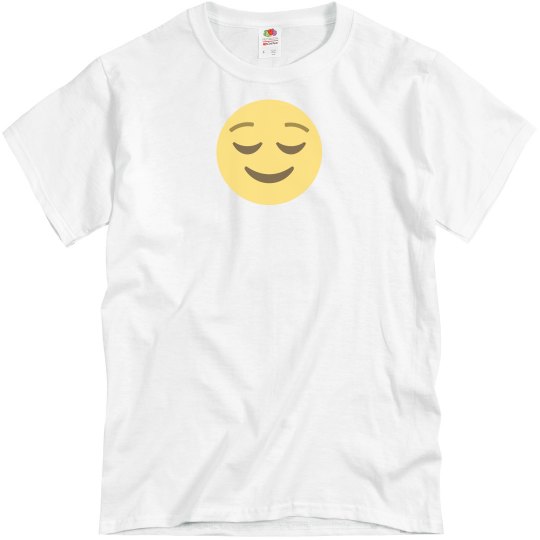 Relieved Face Emoji Unisex Tee