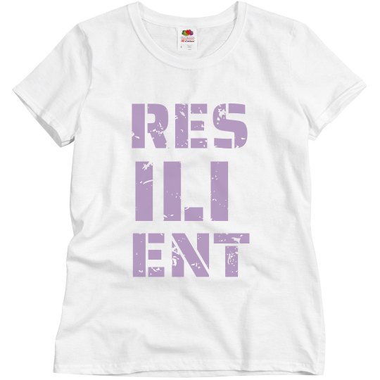 RESIIENT Lavender Text T-Shirt