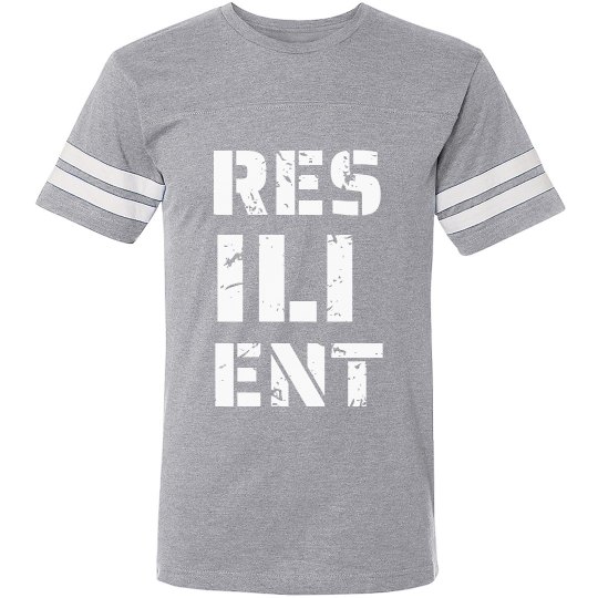 RESILIENT White Text Unisex Sports T-Shirt