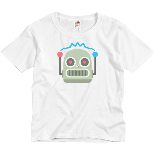 Robot Face Emoji Youth Tee