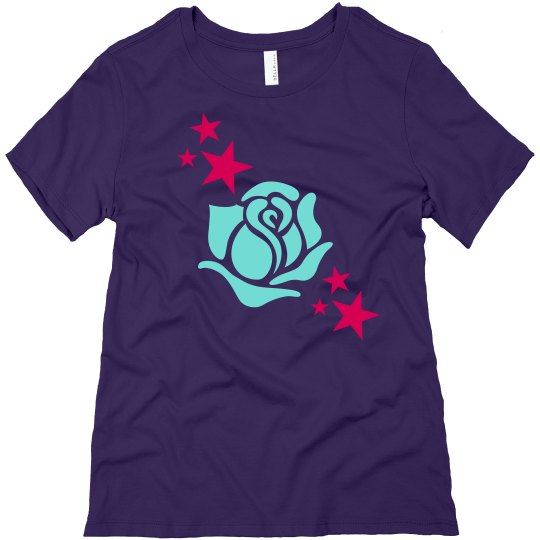 Rose and Stars ladies tee