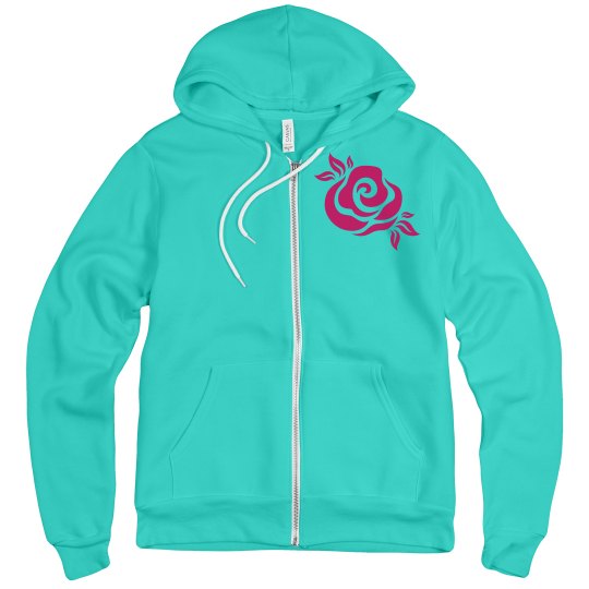 Rose hoodie ladies and girls