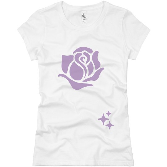 Rose tee with stars Rose tee with stars