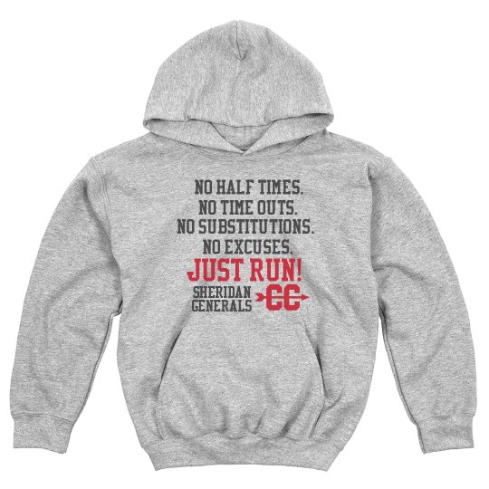 Run hard hoodie - note this hoodie runs small
