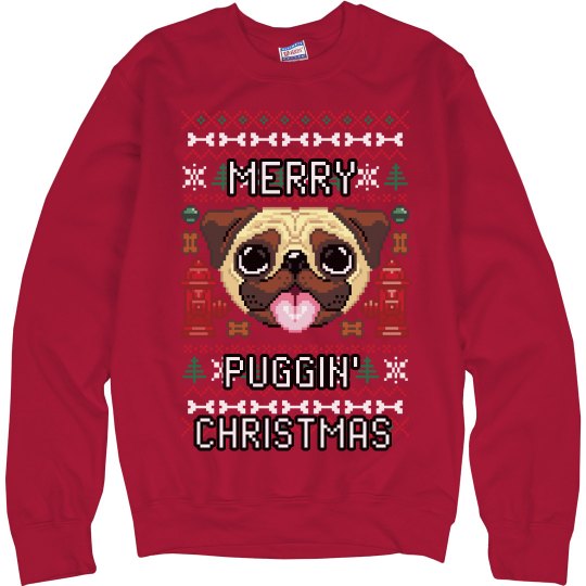 safe for work ugly christmas sweaters pug pun edition
