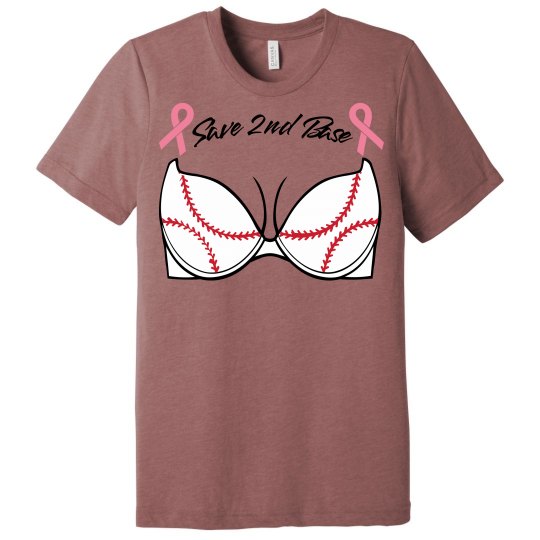 Save 2nd Base Baseball bra