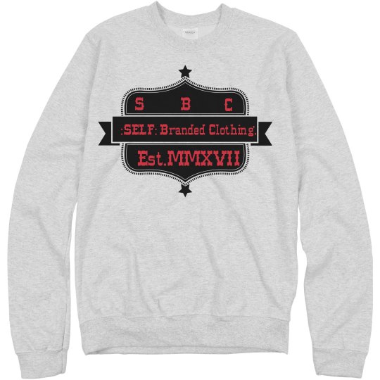 SBC Sweat Shirt Gray Blk Red SBC Sweat Shirt Gray Blk Red