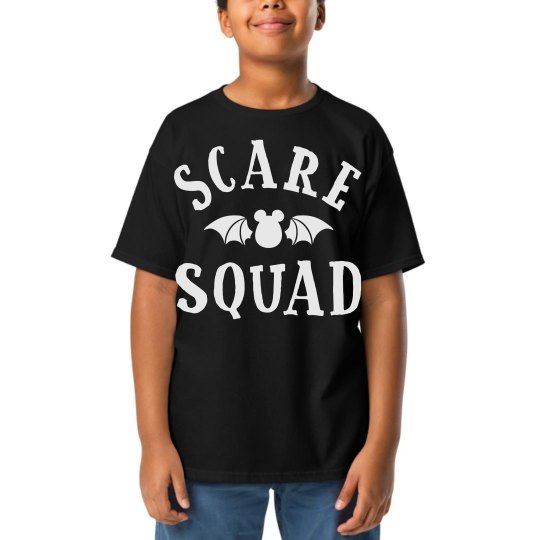 Scare squad kids black t shirt. 