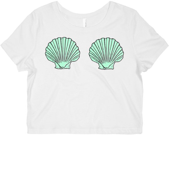 Sea Shell Boxy Crop Top Tee Sea Shell Boxy Crop Top Tee