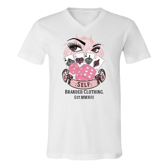 Self Branded Cards Pink White Self Branded Cards Pink White