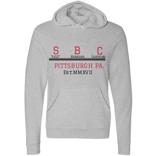 Self Branded Clothing. Gray Blk Red