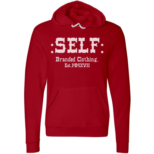 Self Branded Clothing. Red White