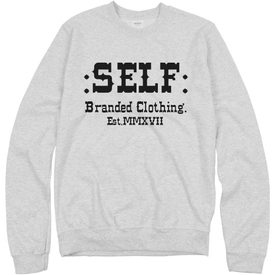 Self Branded Gray Blk Sweat Shirt