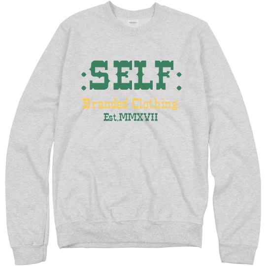 Self Branded Gray Green Gold Sweat Shirt