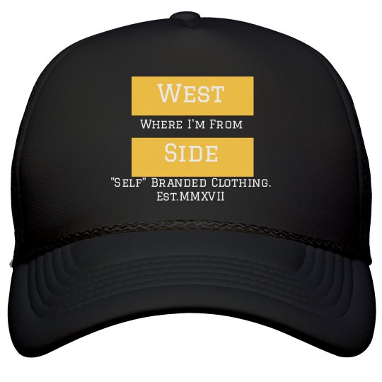 Self Branded Hat Blk Westside Self Branded Hat Blk Westside