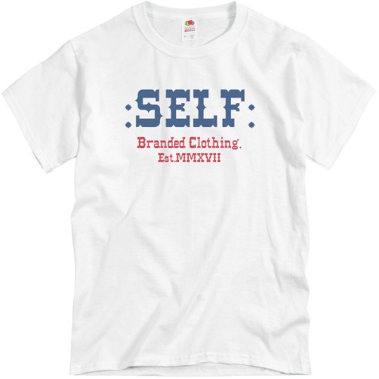 Self Branded Red Blue White Tee