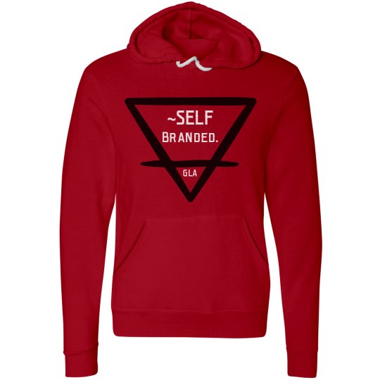 ~Self Branded Red/Blk Hoodie